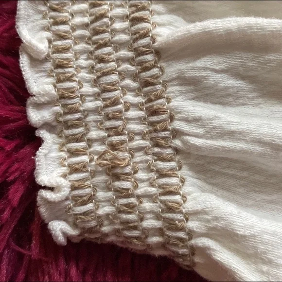 Boho cream scoop neck top - Picture 13 of 14